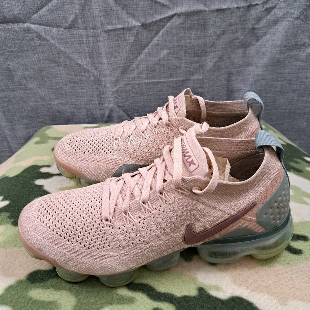 %Nike Air VaporMax Flyknit 2 Particle Beige Women’s Size 8.5 Sneakers / A 30